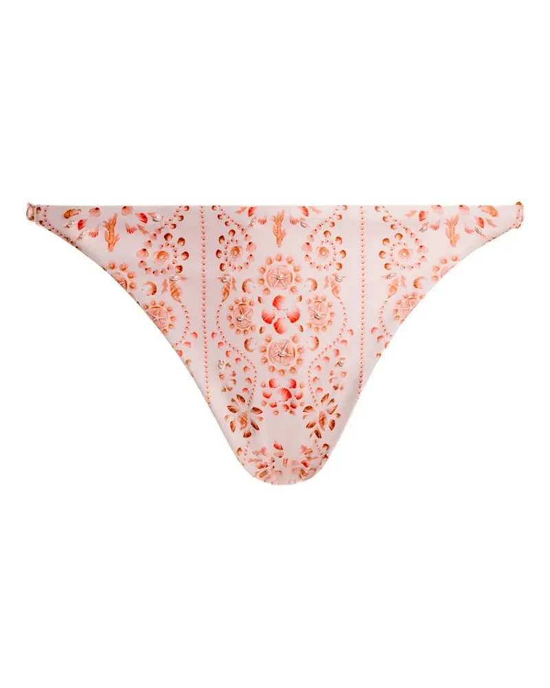 AGUA BENDITA Palmira Bikinihöschen mit Blumenprint - Weiß Weiß