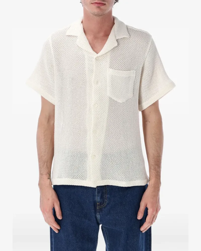 Portuguese Flannel Agora open-knit shirt - Weiß Weiß