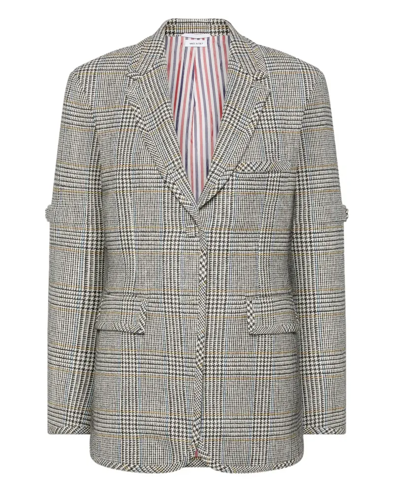 Thom Browne Sakko mit Hahnentrittmuster - Schwarz Schwarz