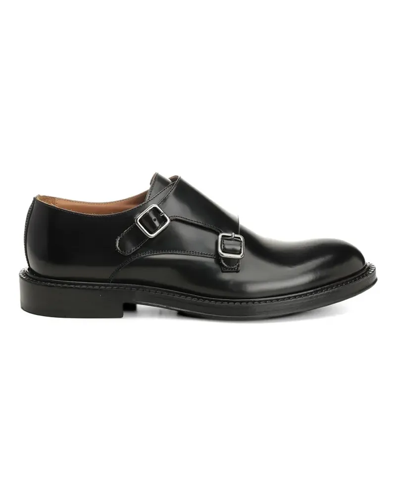 Corvari brushed-leather double-monk shoes - Schwarz Schwarz