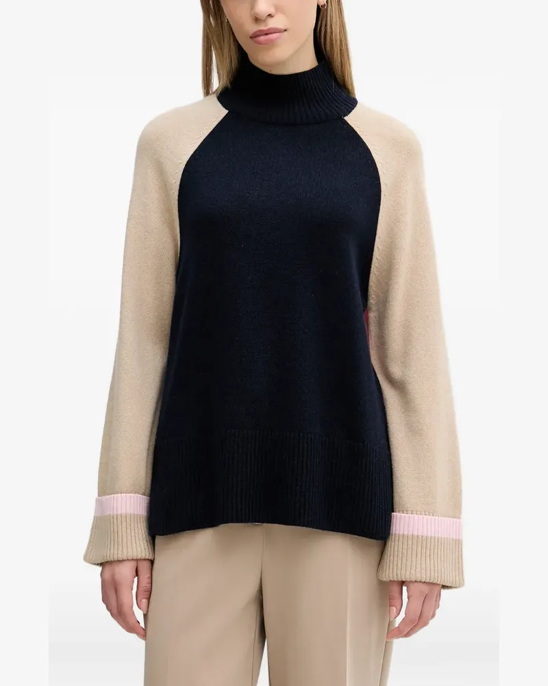 Barbour colour block roll-neck sweater - Blau Blau