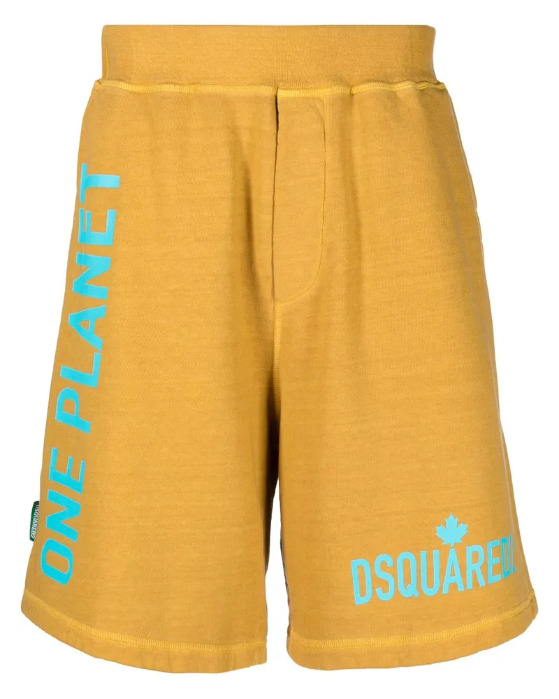 Dsquared2 Joggingshorts mit Logo-Print - Orange Orange