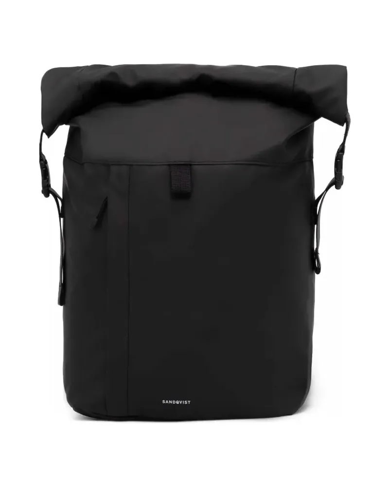 Sandqvist Rucksack mit Rollverschluss - Schwarz Schwarz