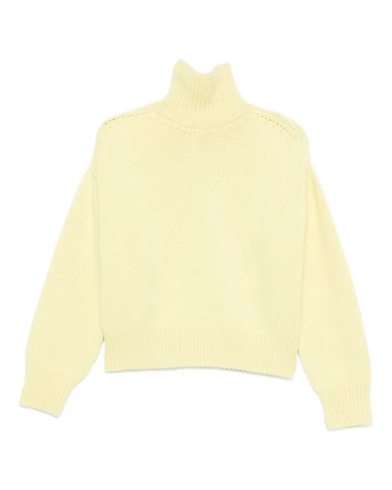 Sa Su Phi Rollkragenpullover mit Cut-Out - Gelb Gelb