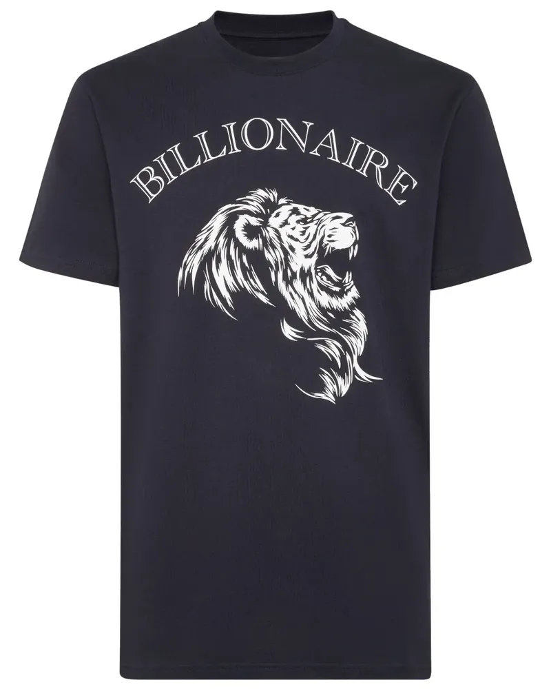 Billionaire T-Shirt mit Logo-Print - Blau Blau