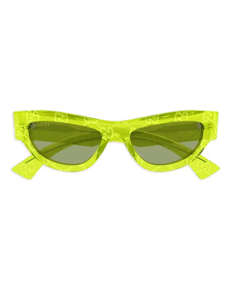 Gucci Sonnenbrille mit ovalem Gestell - Gelb Gelb