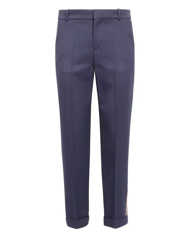 Balmain Hose mit Logo-Streifen - Blau Blau
