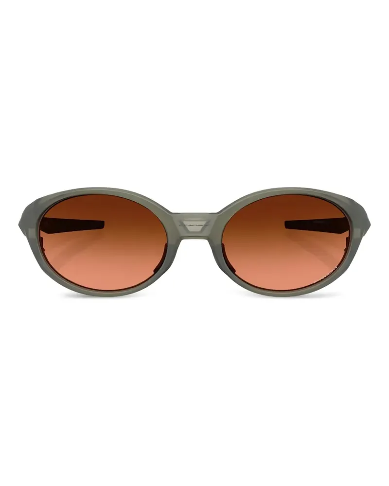 Oakley Sonnenbrille mit ovalem Gestell - Schwarz Schwarz