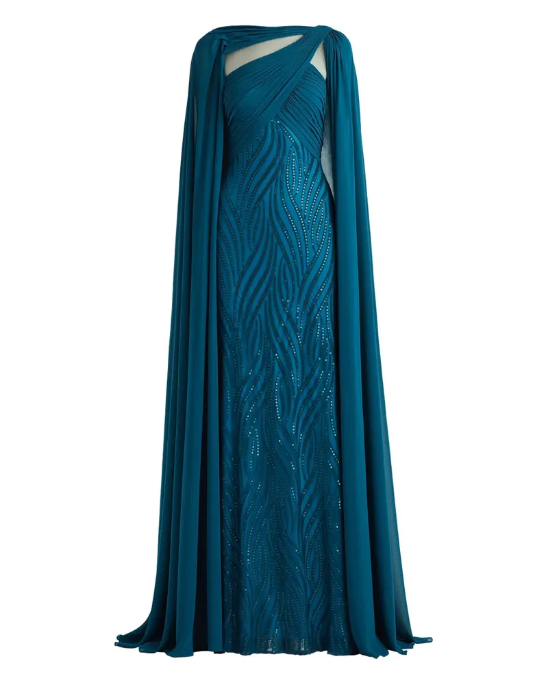 Tadashi Shoji Maxikleid mit Pailletten - Blau Blau