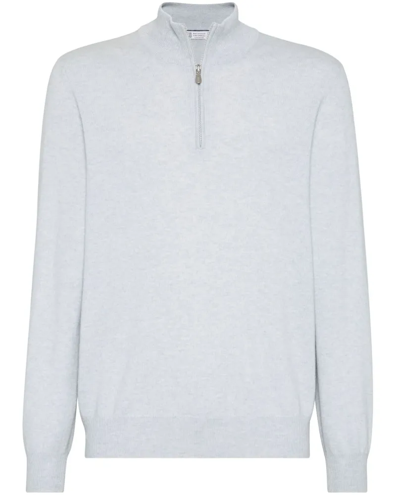 Brunello Cucinelli Klassischer Kaschmirpullover - Grau Grau