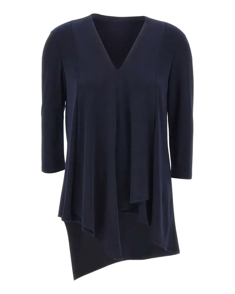 Joseph Ribkoff draped asymmetric blouse - Blau Blau