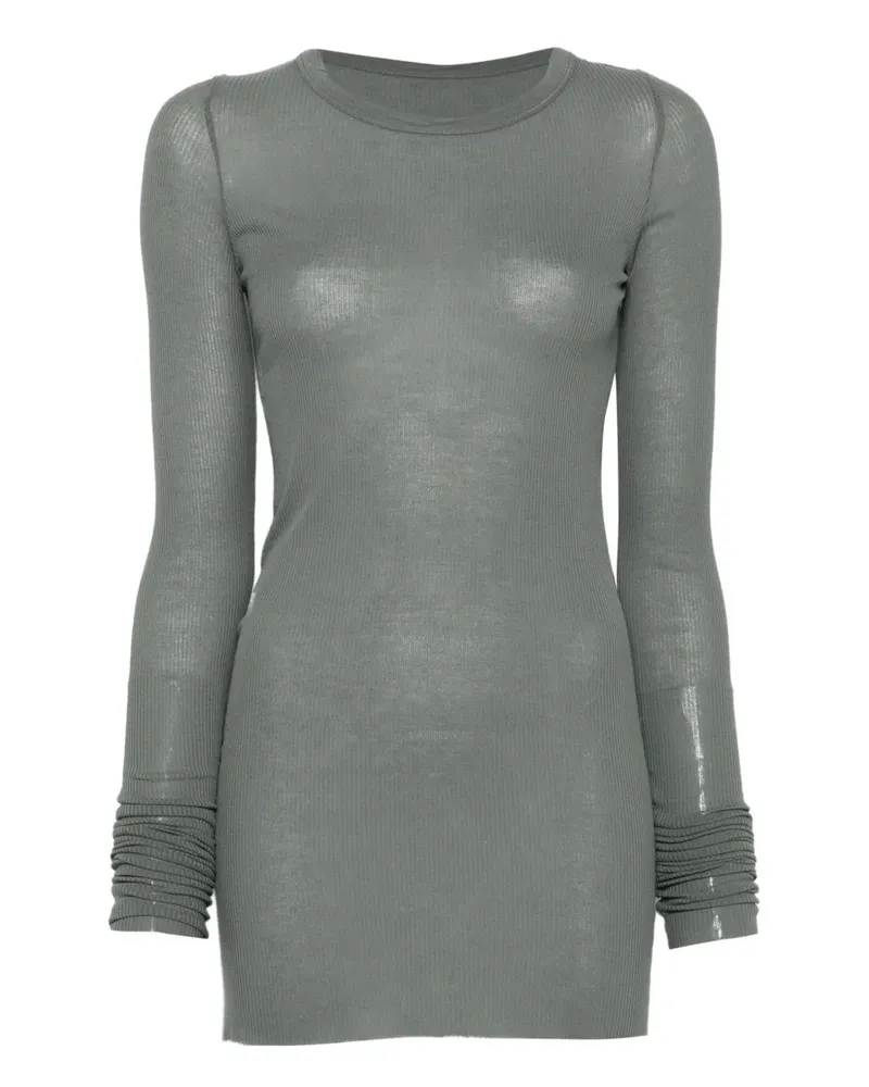 Rick Owens Geripptes Langarmshirt - Grau Grau