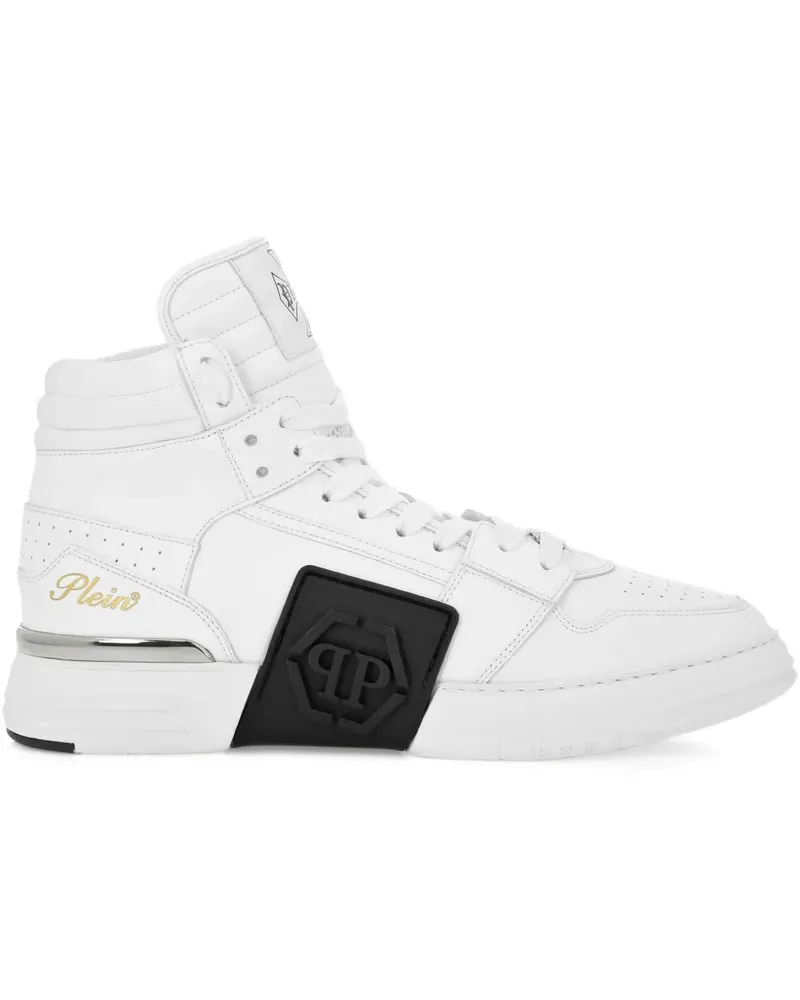 Philipp Plein Phantom Kicks High-Top-Sneakers - Weiß Weiß
