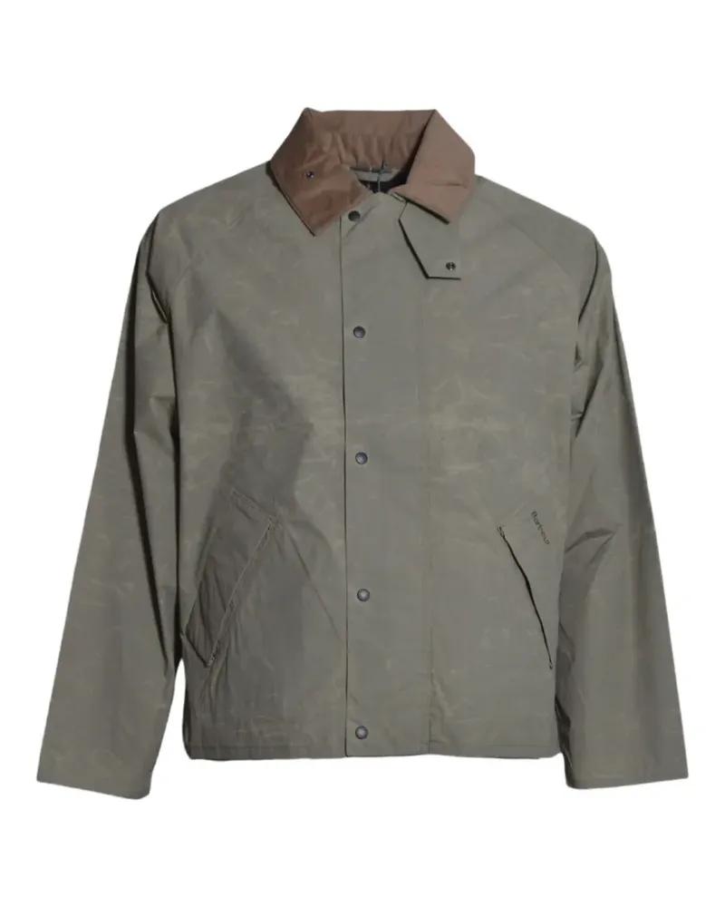 Barbour corduroy-collar press-stud jacket - Grün Grün