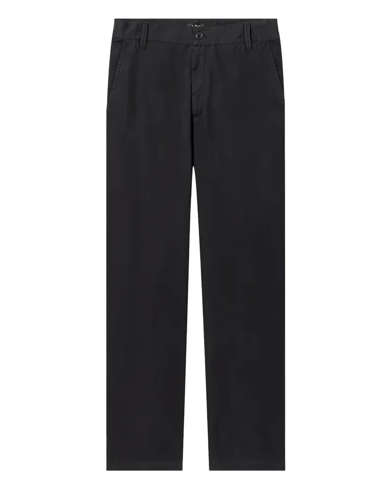A.P.C. Gerade Hose mit Knopfverschluss - Schwarz Schwarz