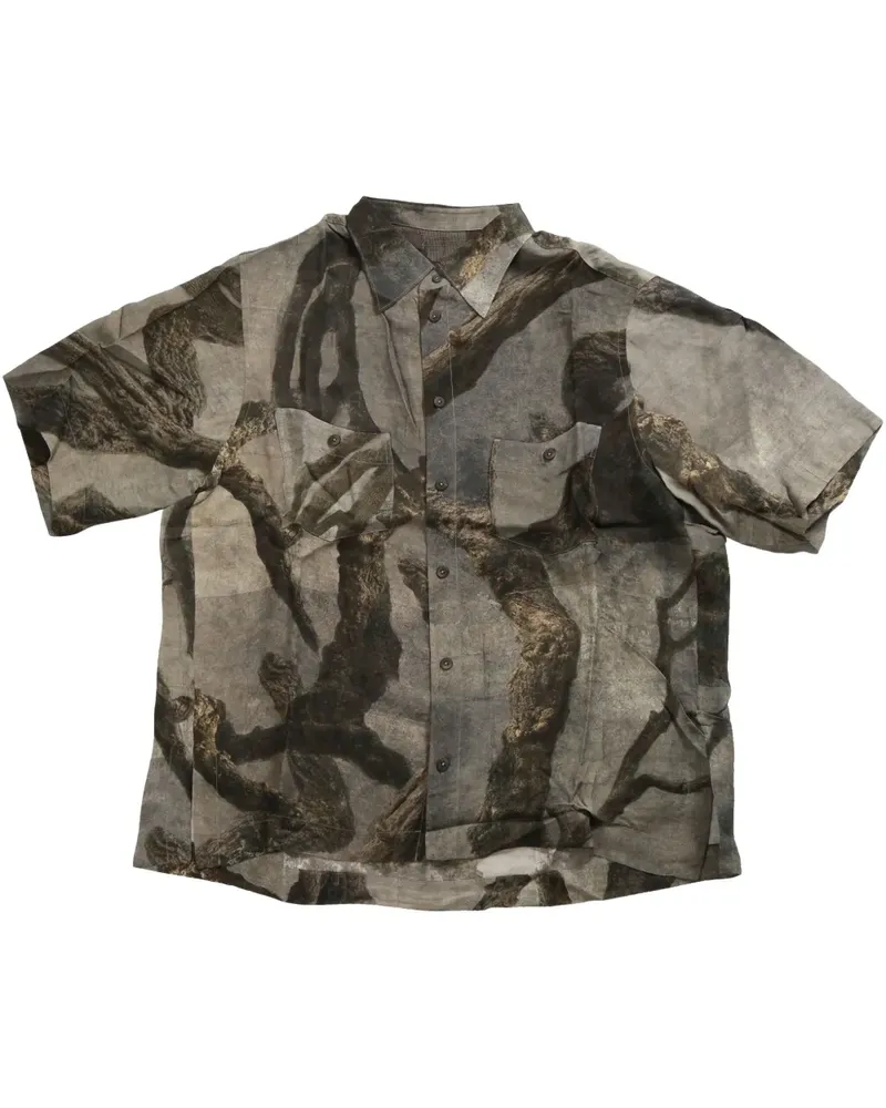 Ziggy Chen printed shirt - Grau Grau