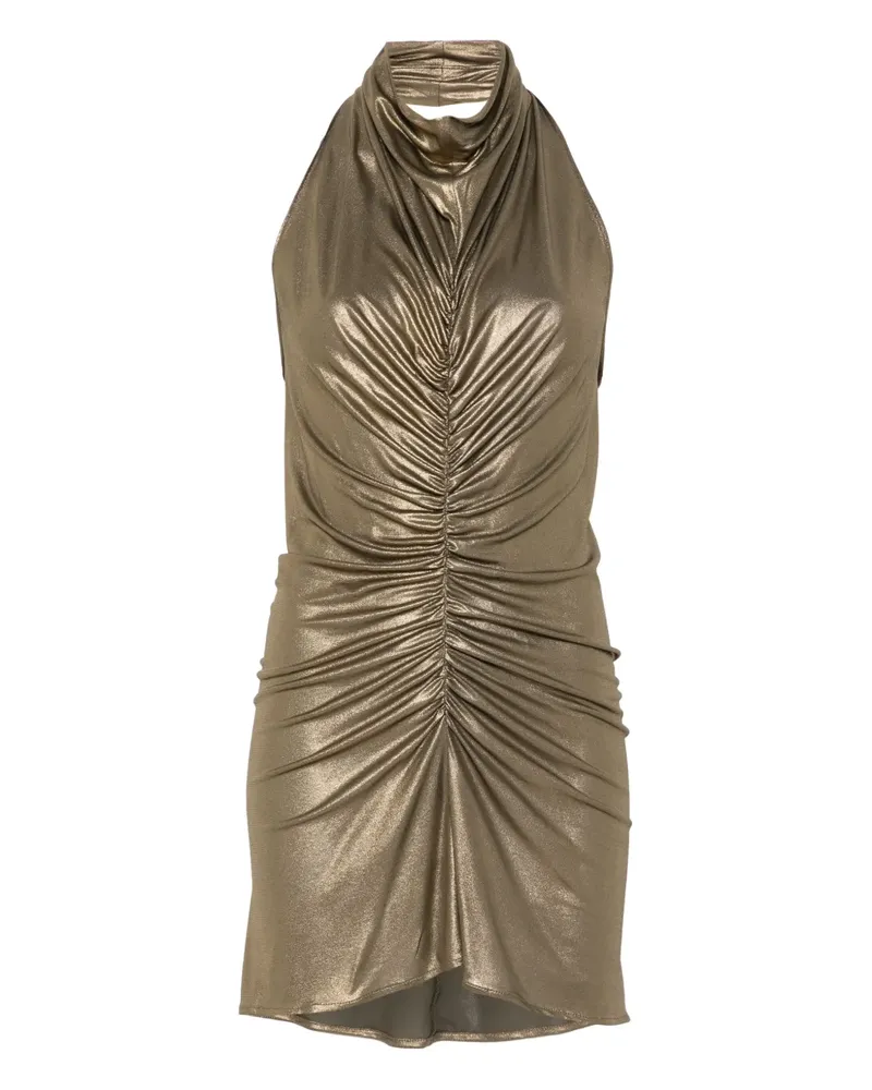 ATLEIN Minikleid im Metallic-Look - Braun Braun