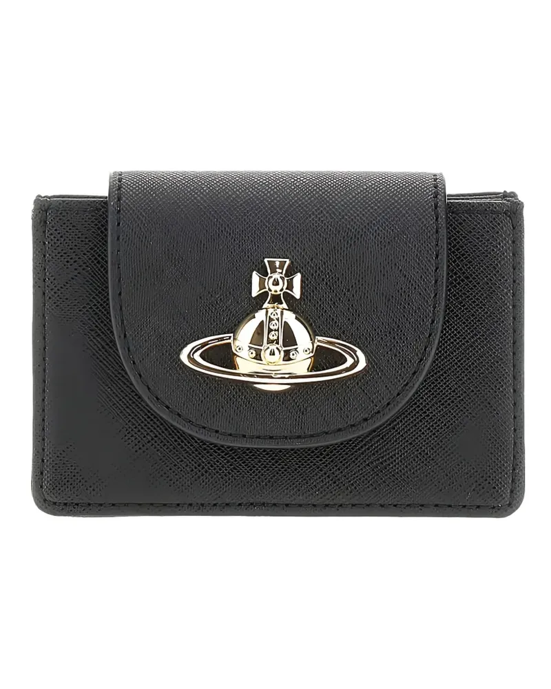 Vivienne Westwood Kartenetui mit Orb-Schild - Schwarz Schwarz