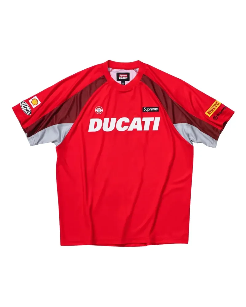 Supreme Being x Ducati Soccer Jersey T-Shirt mit Logo-Print - Rot Rot