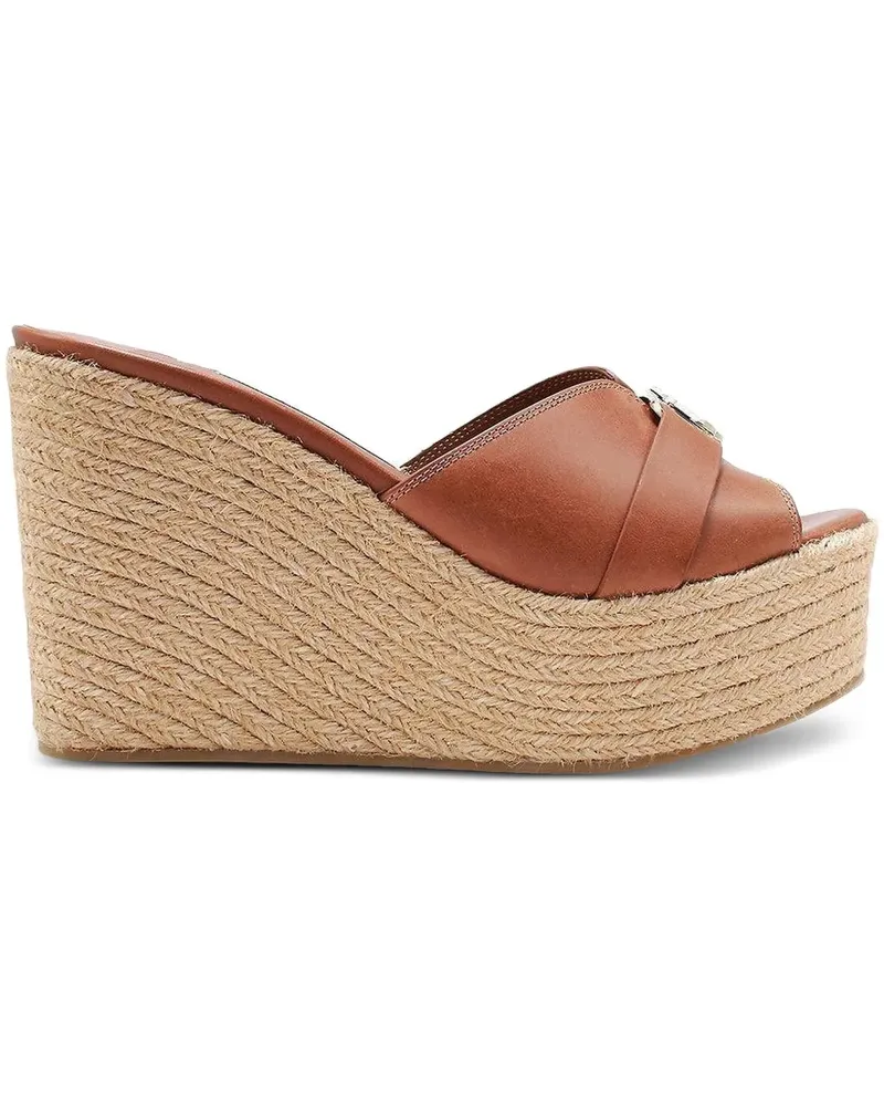 Jimmy Choo 100mm Leda wedge sandals - Braun Braun