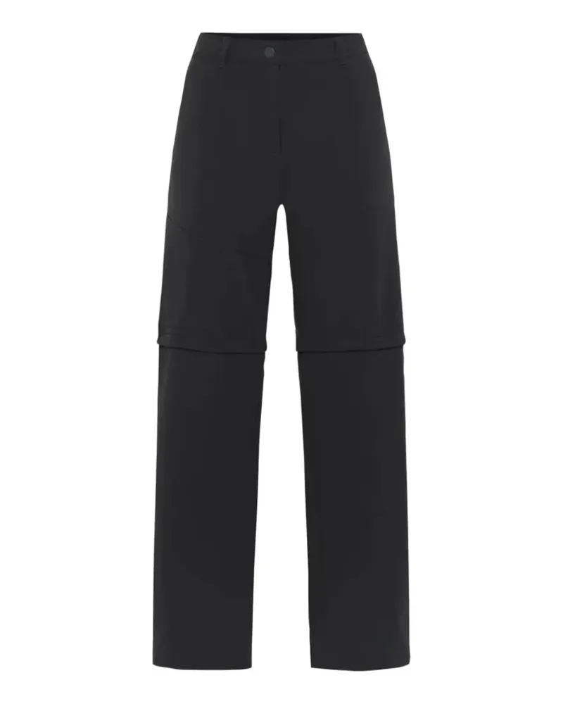 Jack Wolfskin Straight-Leg-Hose mit Reißverschluss - Schwarz Schwarz