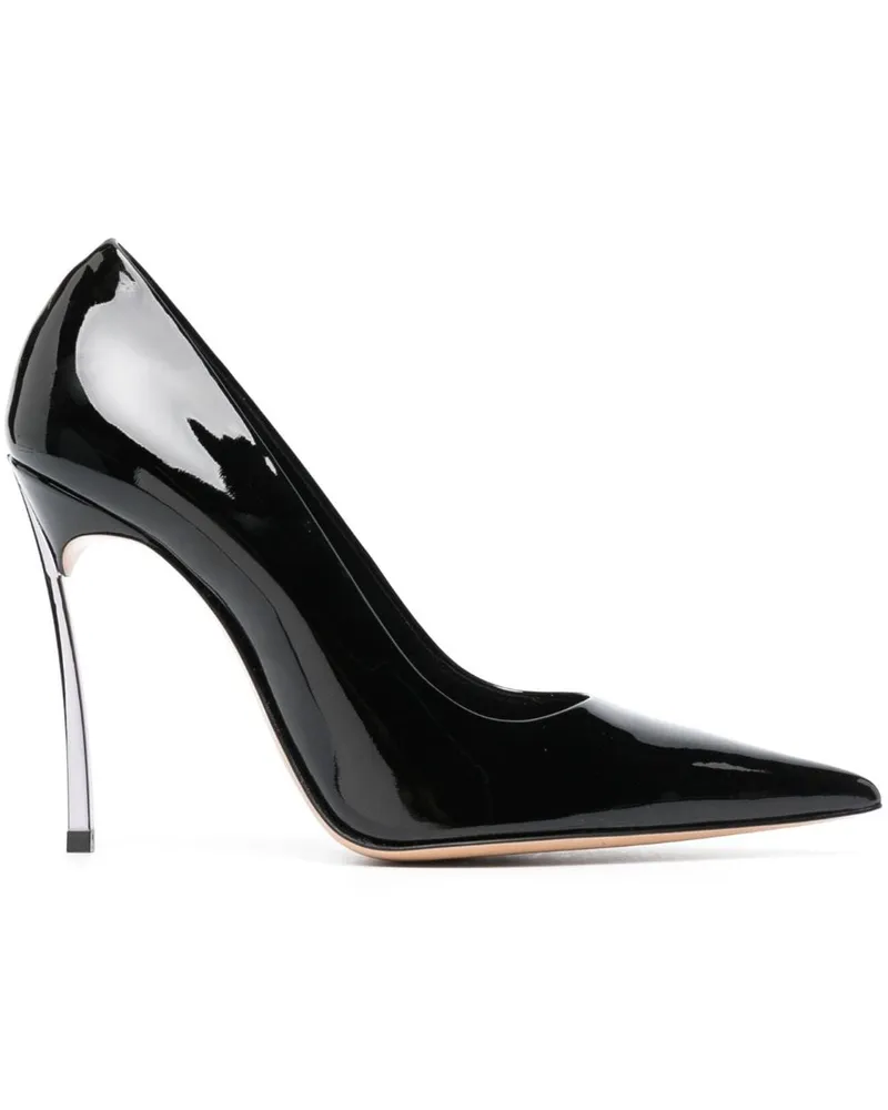 Casadei Pumps mit spitzer Kappe 100mm - Schwarz Schwarz