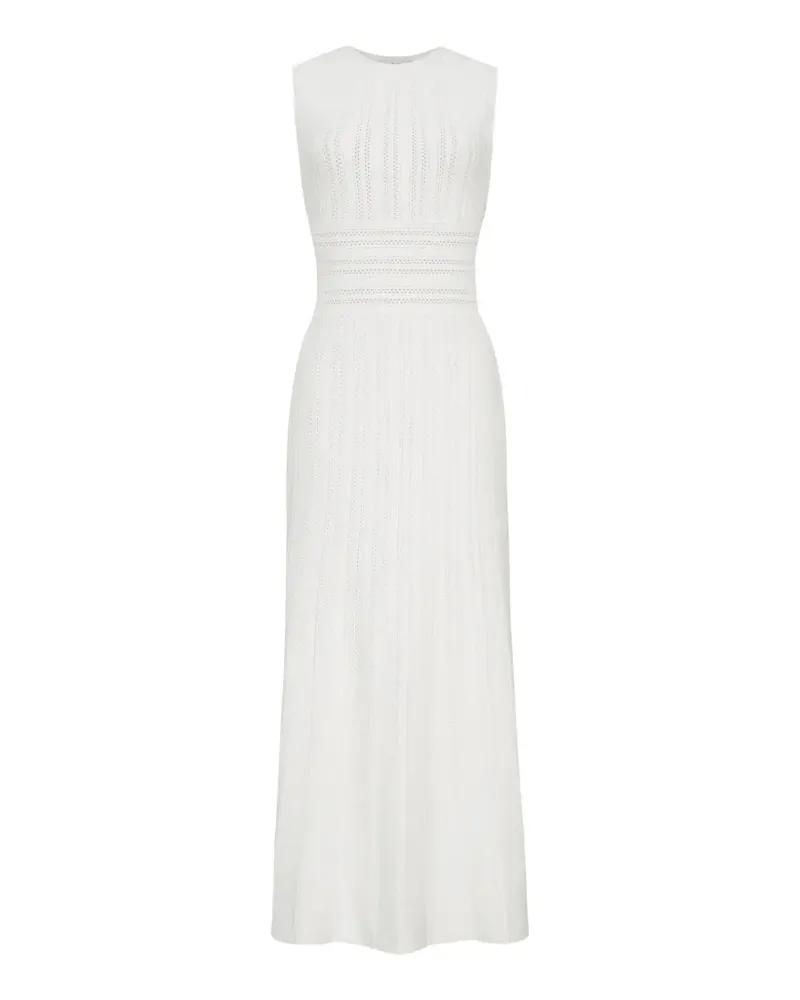 Adam Lippes Sloan pointelle-knit midi dress - Weiß Weiß