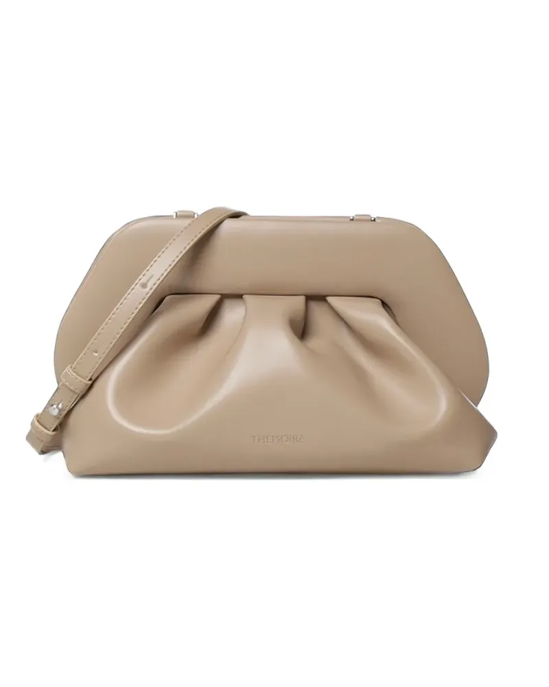 THEMOIRÈ Bios ruched clutch bag - Nude Nude