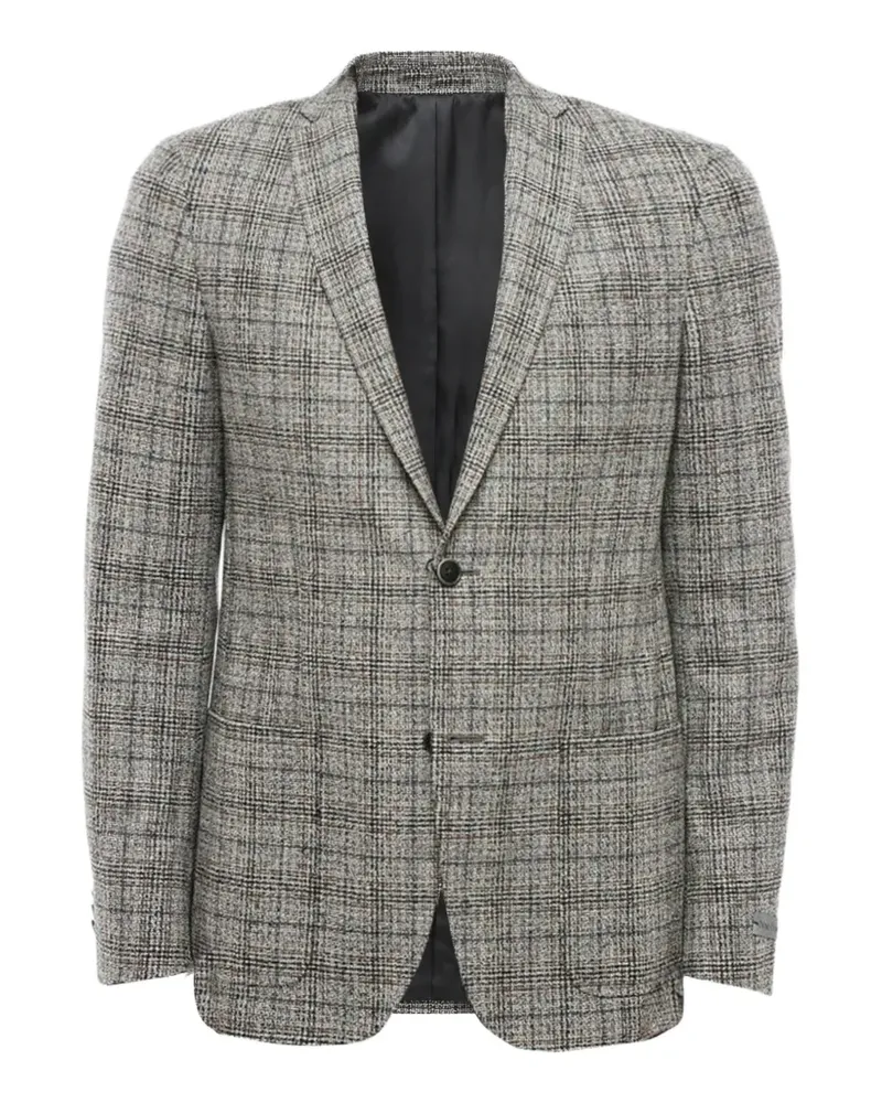 Corneliani Nino Danieli check-pattern single-breasted blazer - Grau Grau