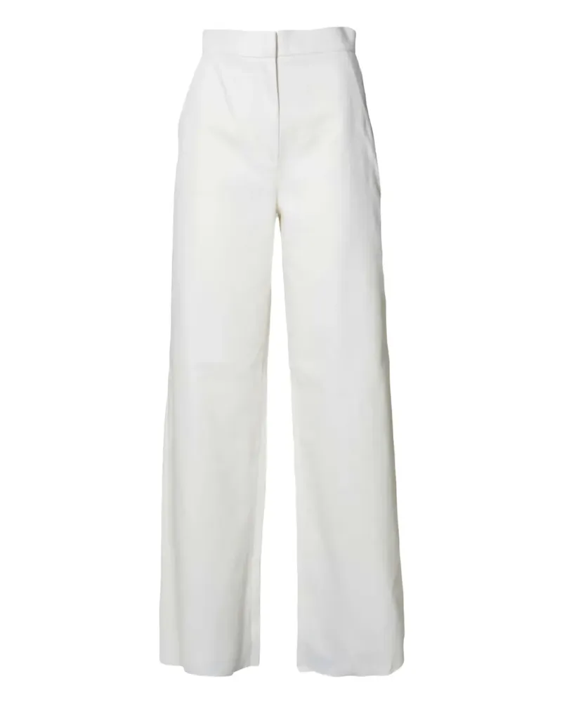 Max Mara Hose mit hohem Bund - Weiß Weiß