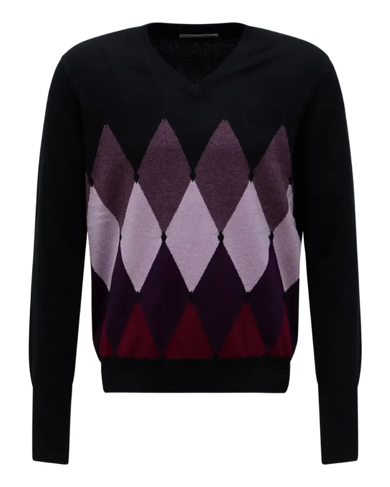 Ballantyne Pullover mit Argyle-Muster - Schwarz Schwarz