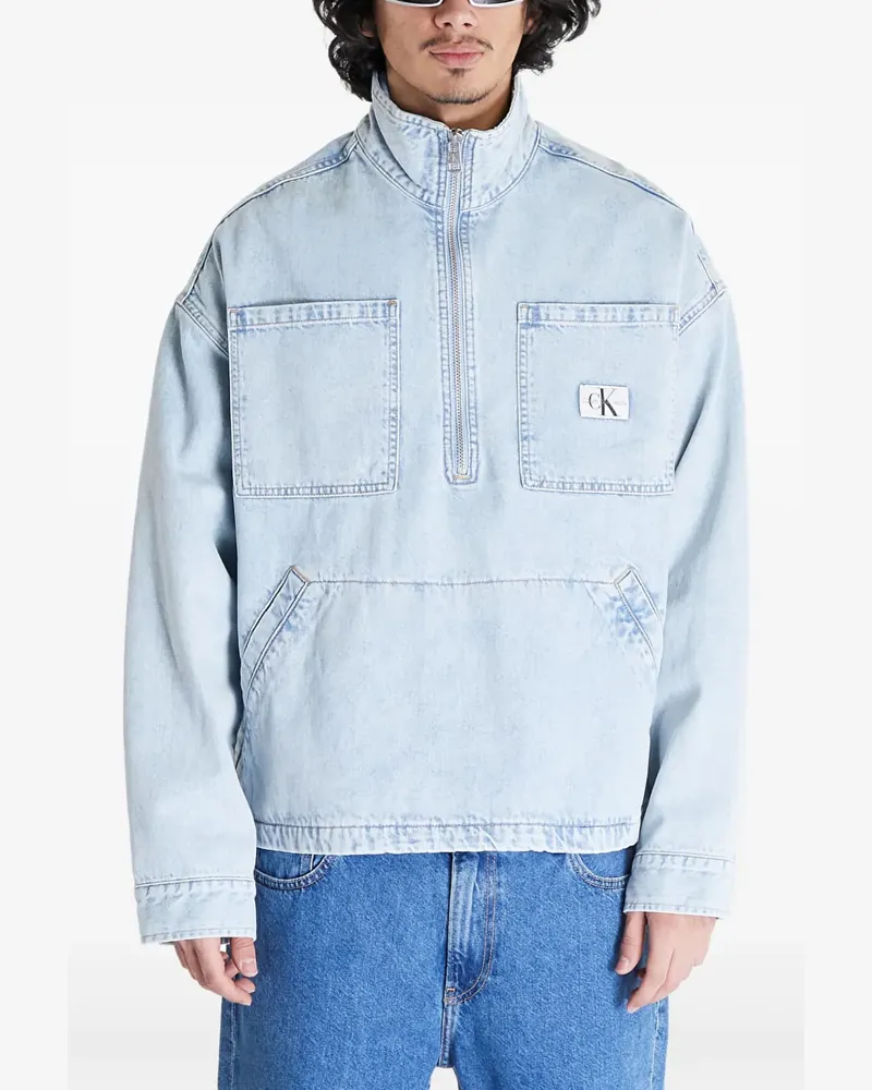 Calvin Klein Pop Over Jeansjacke - Blau Blau