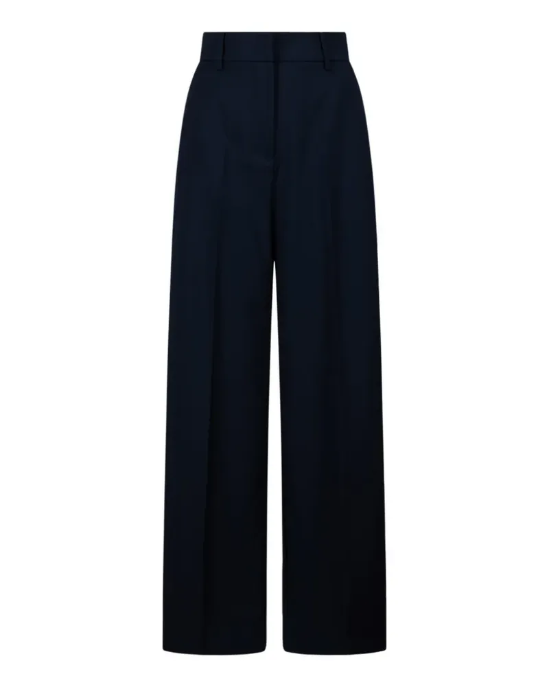 Max Mara pressed-crease palazzo pants - Blau Blau