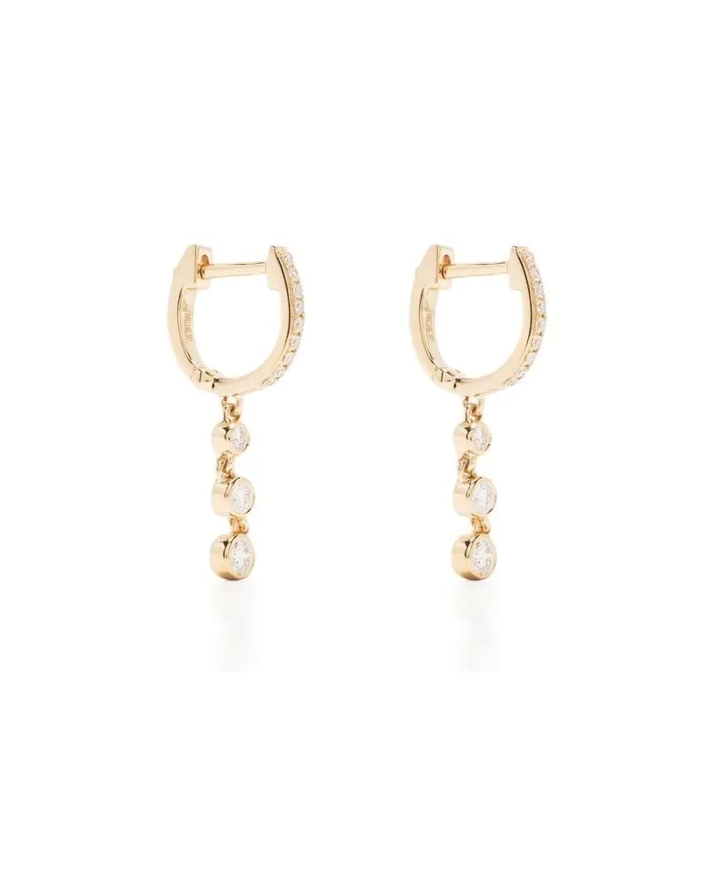 EF Collection 14kt Gelbgoldcreole mit Diamanten Gold