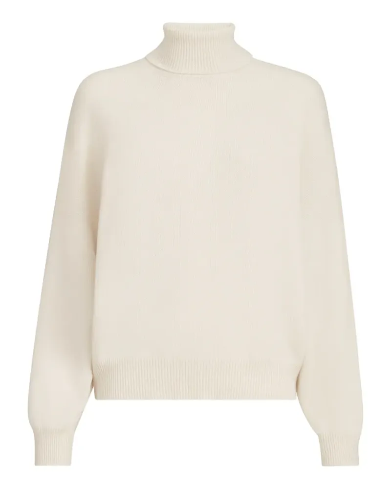 Brunello Cucinelli cashmere turtleneck sweater with monili - Nude Nude