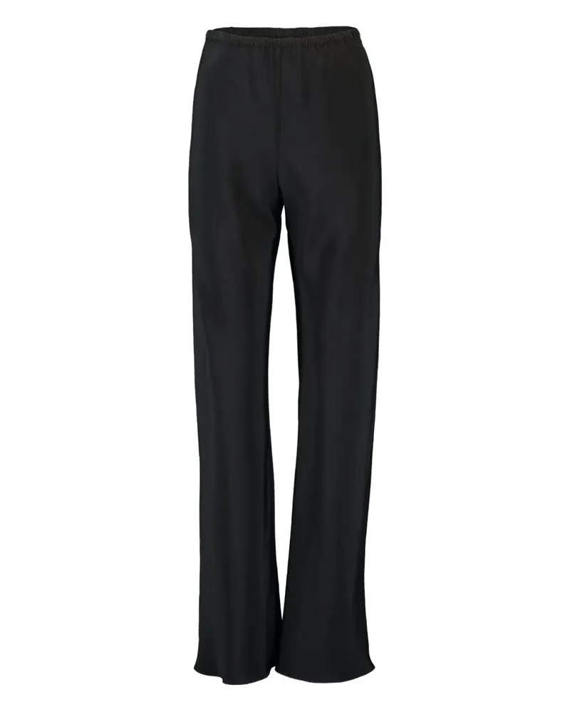 Peter Cohen Seidenhose mit geradem Bein - Schwarz Schwarz