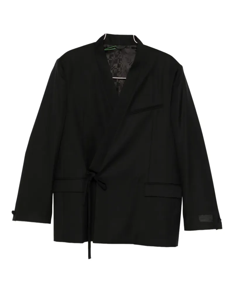 Kenzo tie-fastening blazer - Schwarz Schwarz