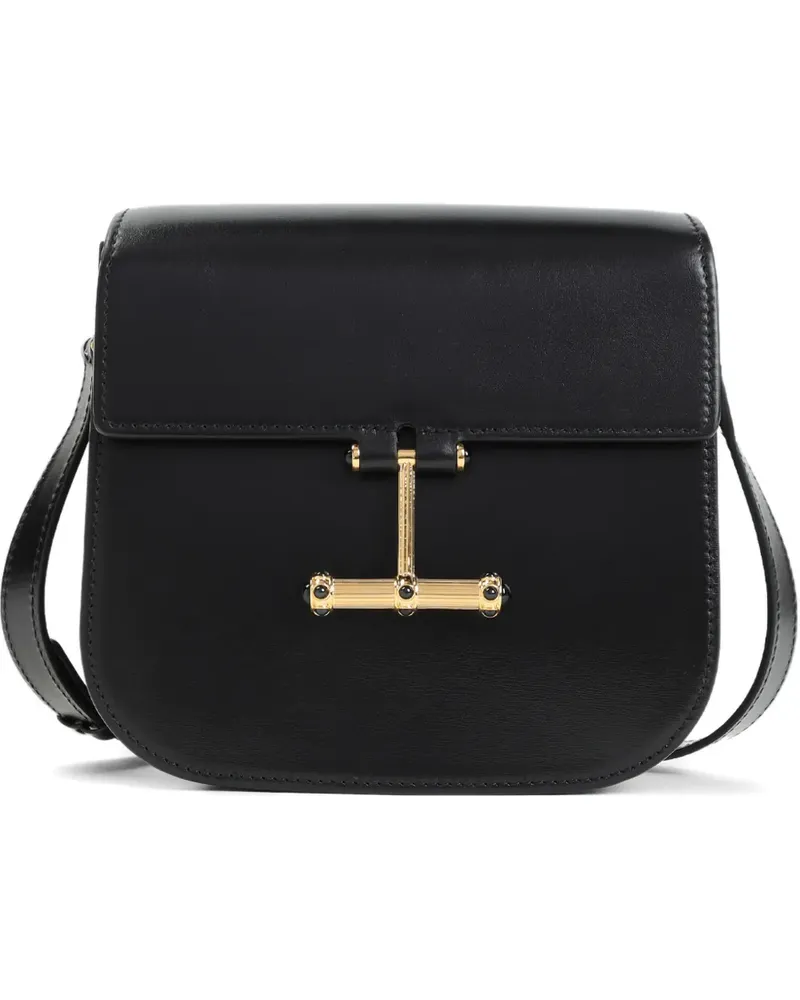 Tom Ford Mini-Schultertasche aus Leder - Schwarz Schwarz