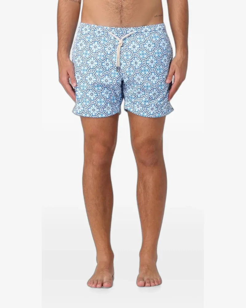 PENINSULA Badeshorts mit geometrischem Print - Blau Blau
