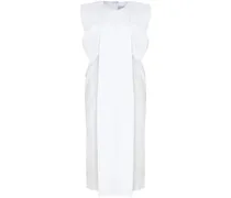 Midikleid mit Raffungen - Weiß
