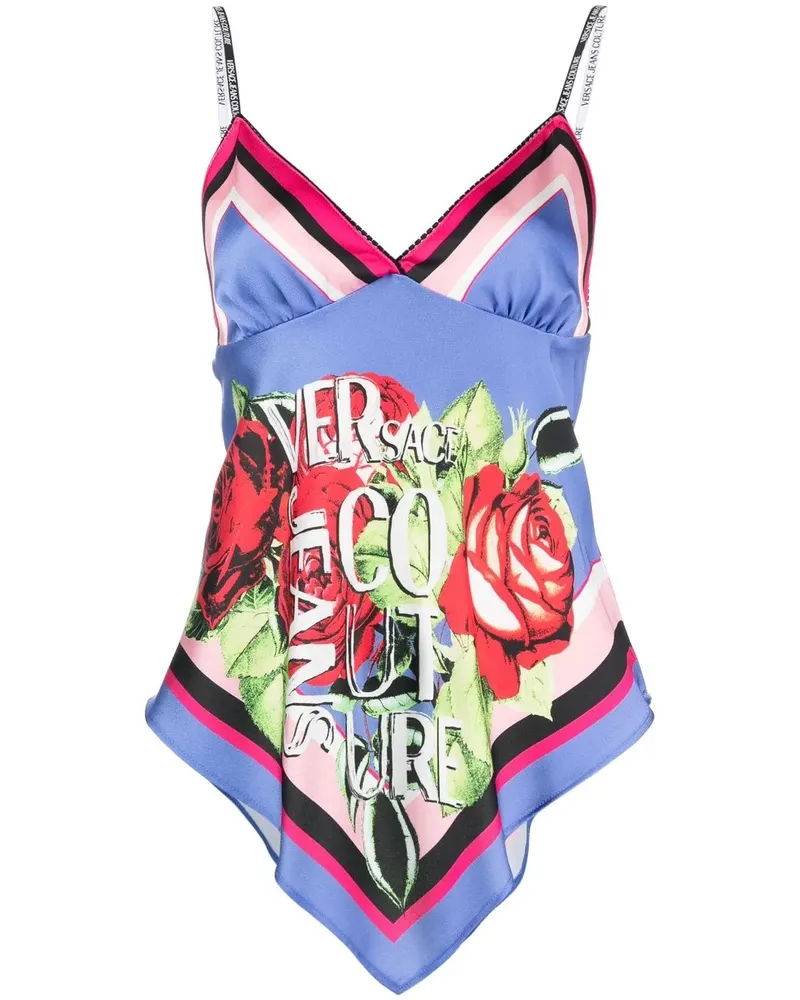 Versace Jeans Top mit Print - Violett Violett