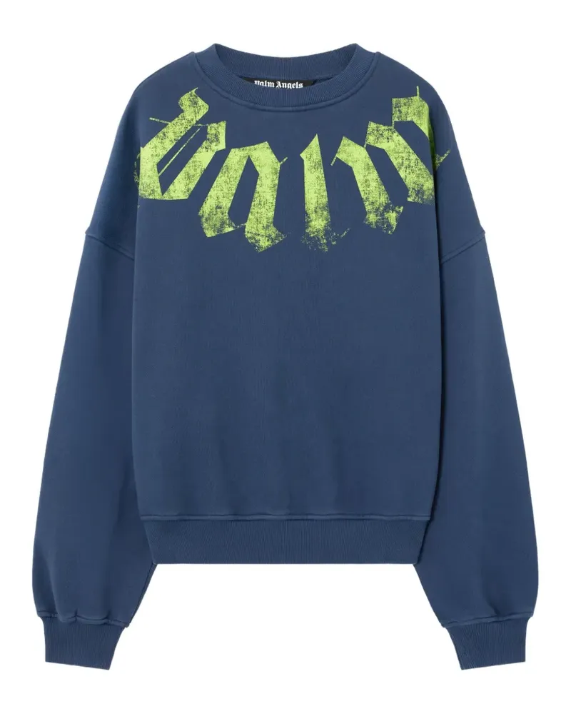 Palm Angels Oversized-Sweatshirt mit Logo - Blau Blau