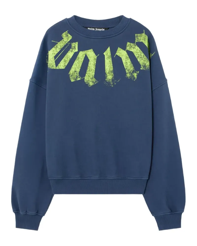 Palm Angels Oversized-Sweatshirt mit Logo - Blau Blau