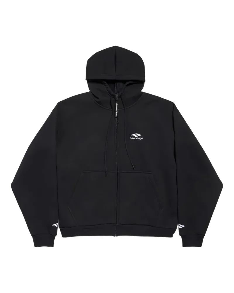 Balenciaga 3B Sports Icon zip-up hoodie - Schwarz Schwarz