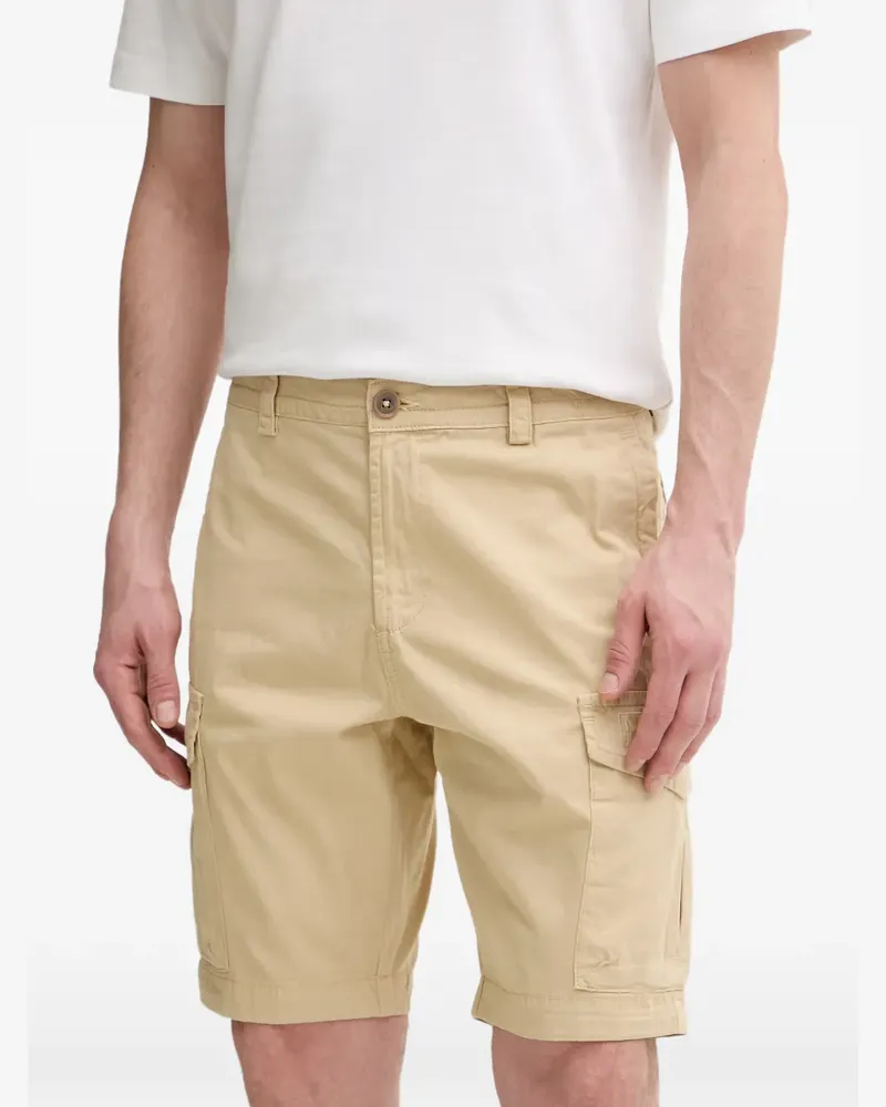 Napapijri logo-embroidered cargo shorts - Nude Nude