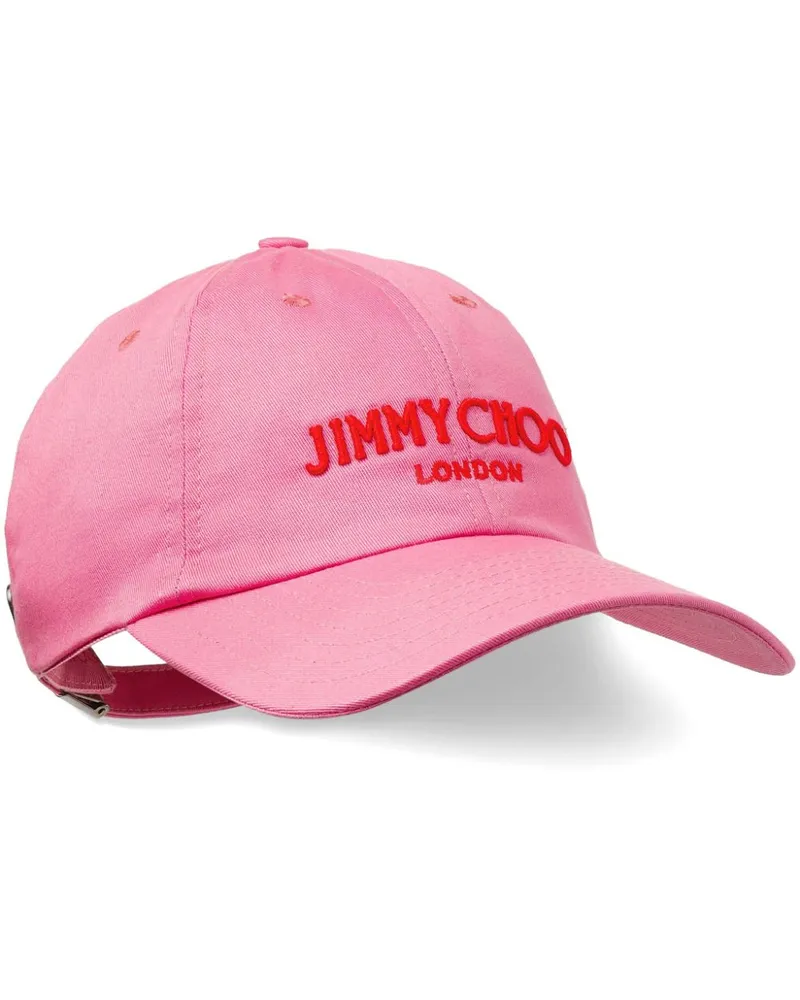 Jimmy Choo Pacifico Baseballkappe mit Logo-Stickerei - Rosa Rosa