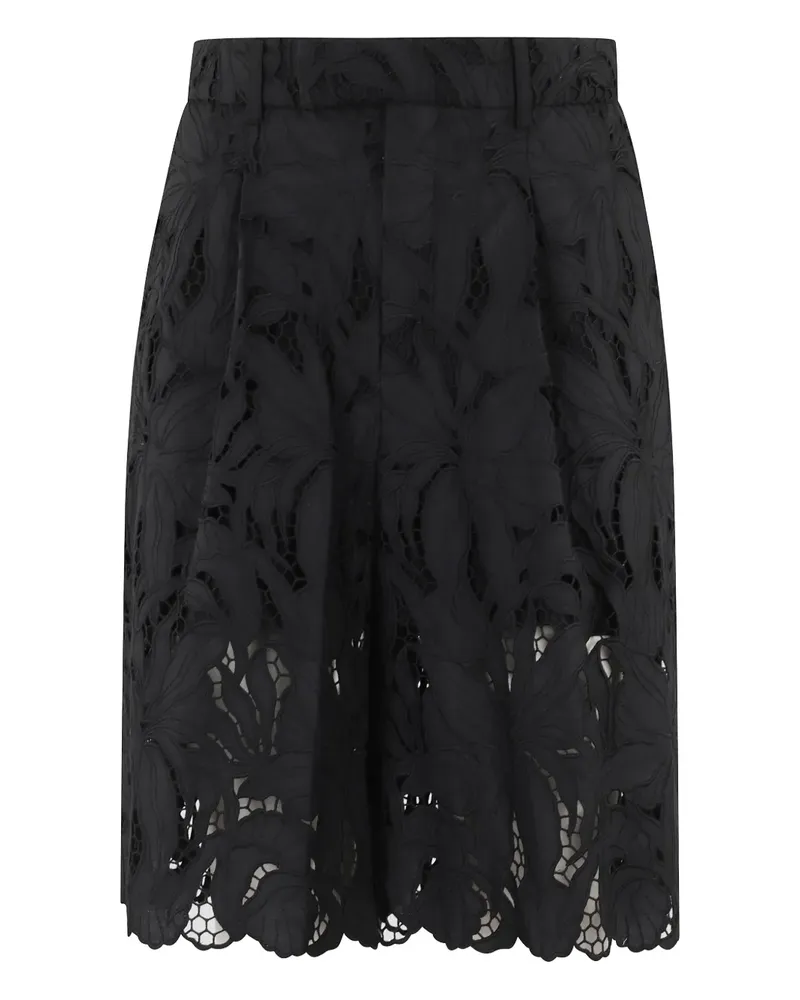 Isabelle Blanche Shorts mit Spitzendetail - Schwarz Schwarz