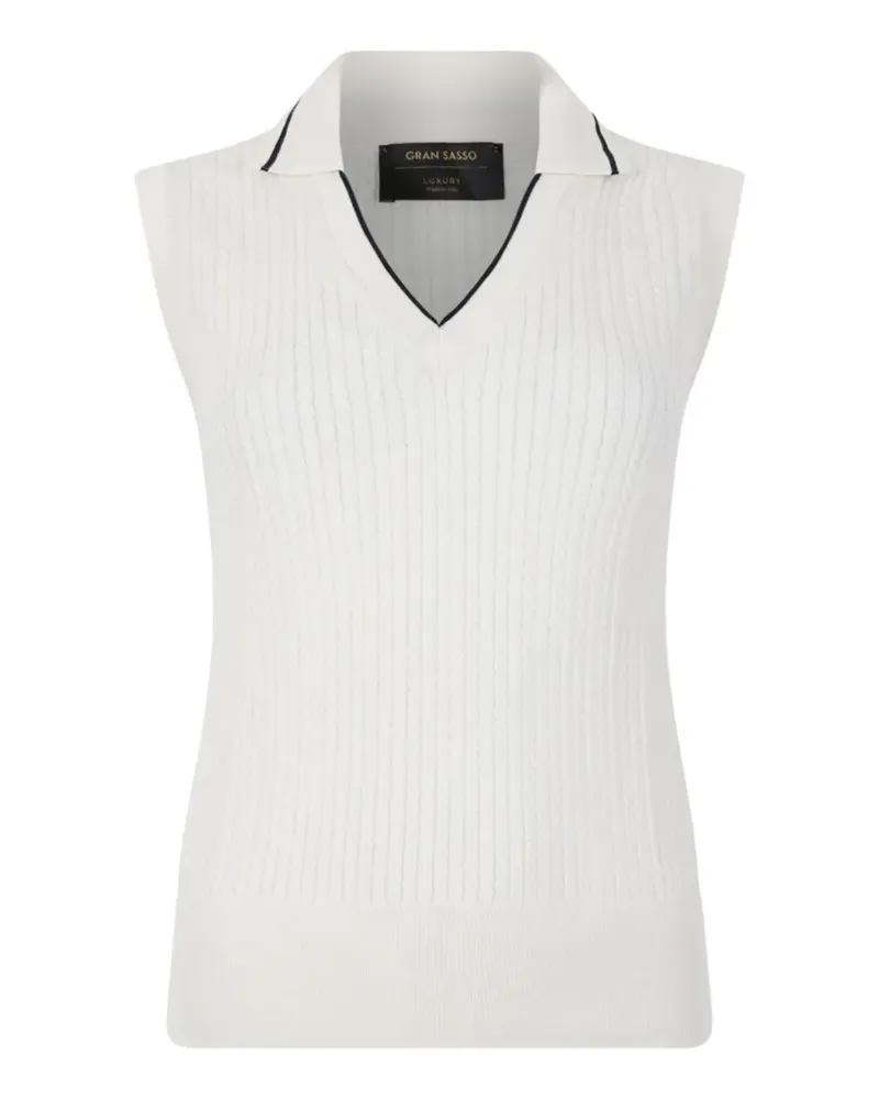 Gran Sasso cable-knit sleeveless jumper - Nude Nude