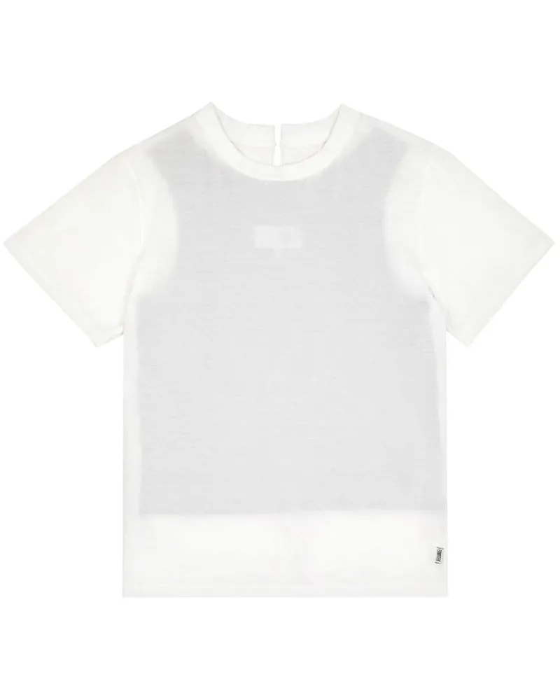 Maison Margiela T-Shirt im Layering-Look - Weiß Weiß