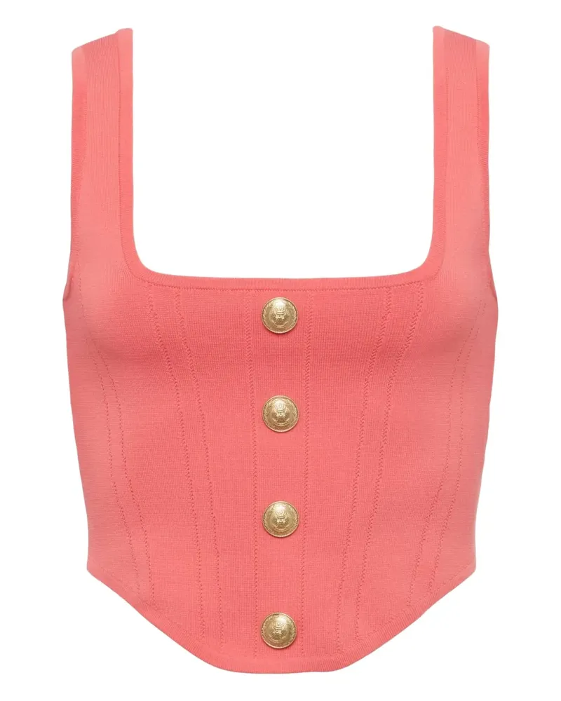 L'Agence Top mit eckigem Ausschnitt - Rosa Rosa